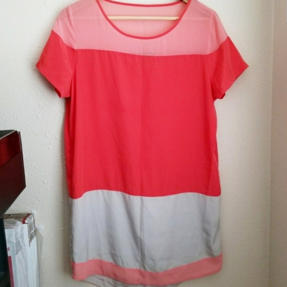 Express Summer Color Block Lightweight Dress - image 1